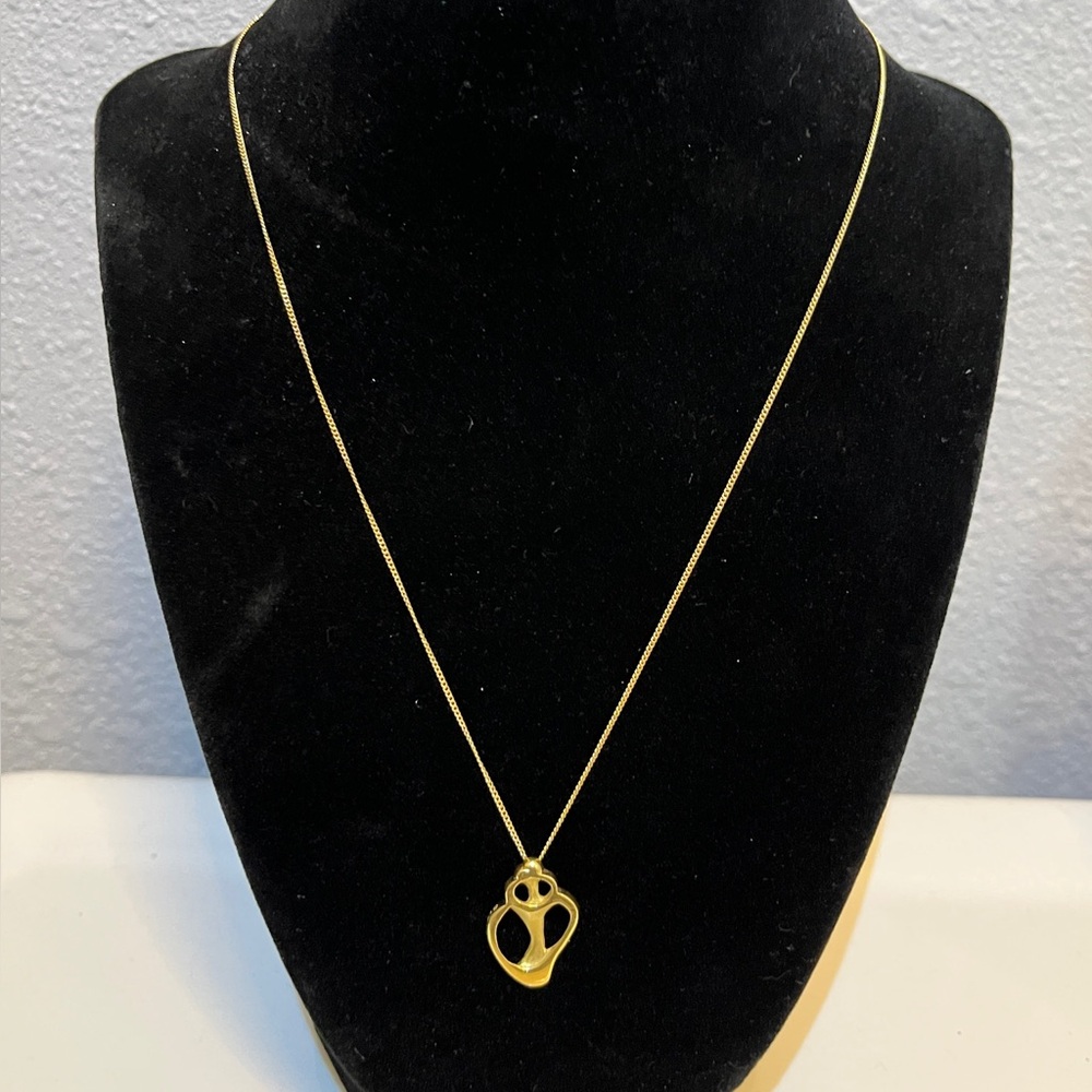 Tiffany & co. Angela Cummings 1980 18k gold shell necklace pendant 5.1 gs